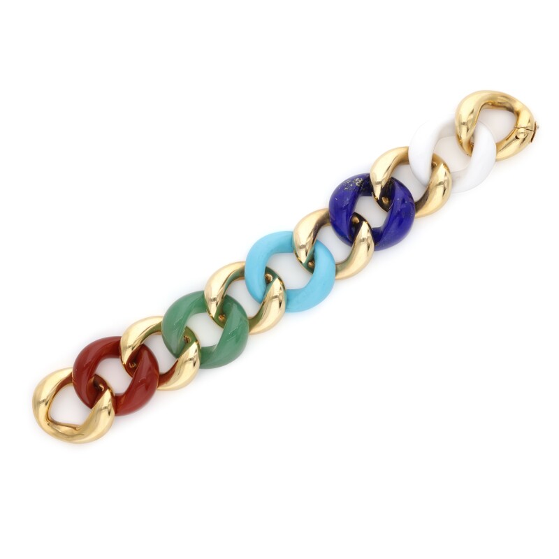 Gold and Multigem Bracelet 
